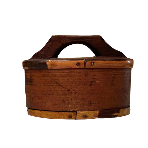 Antique Bentwood Stash Box Handmade Swedish Tine